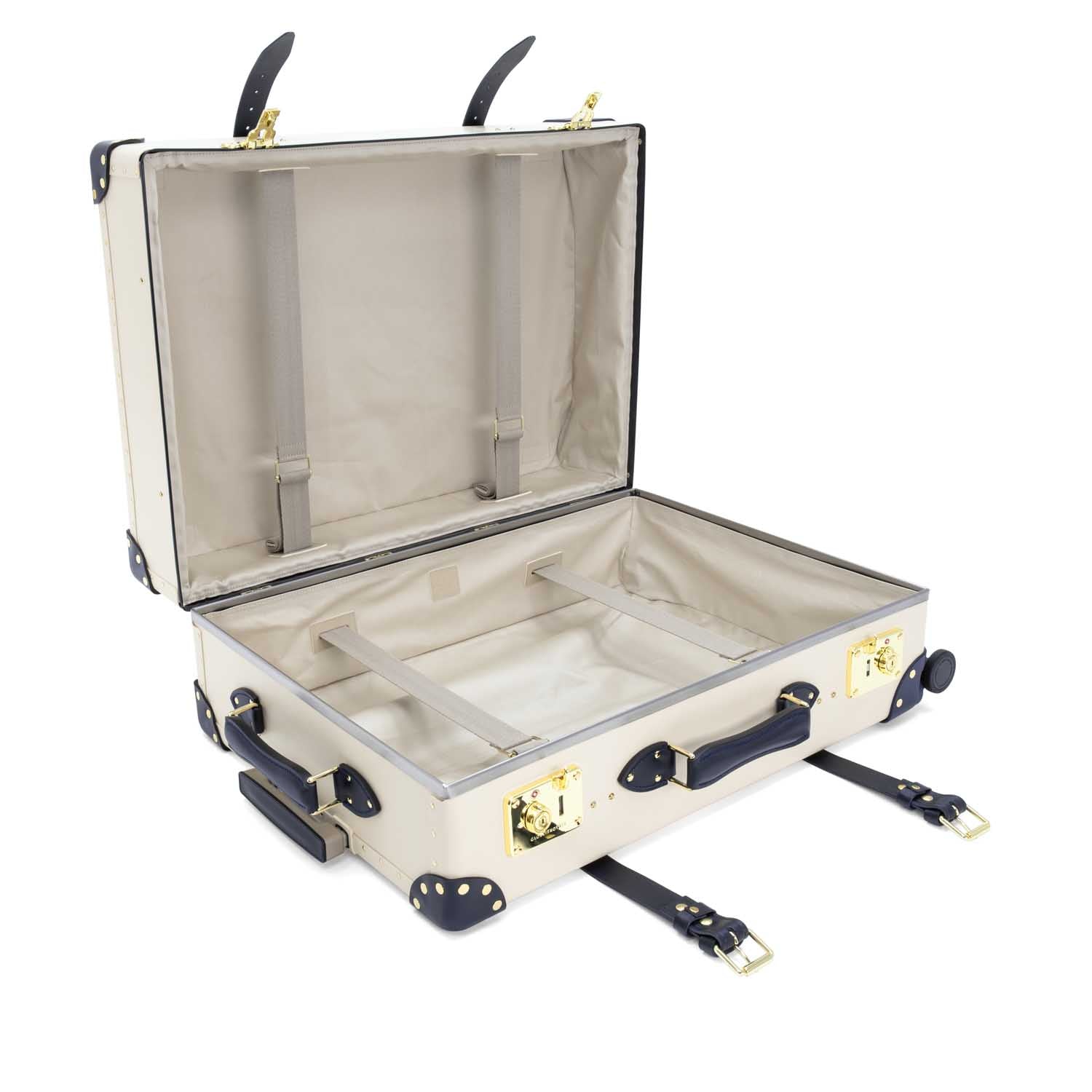 Centenary · Large Check-In - 4 Wheels | Ivory/Navy/Gold
