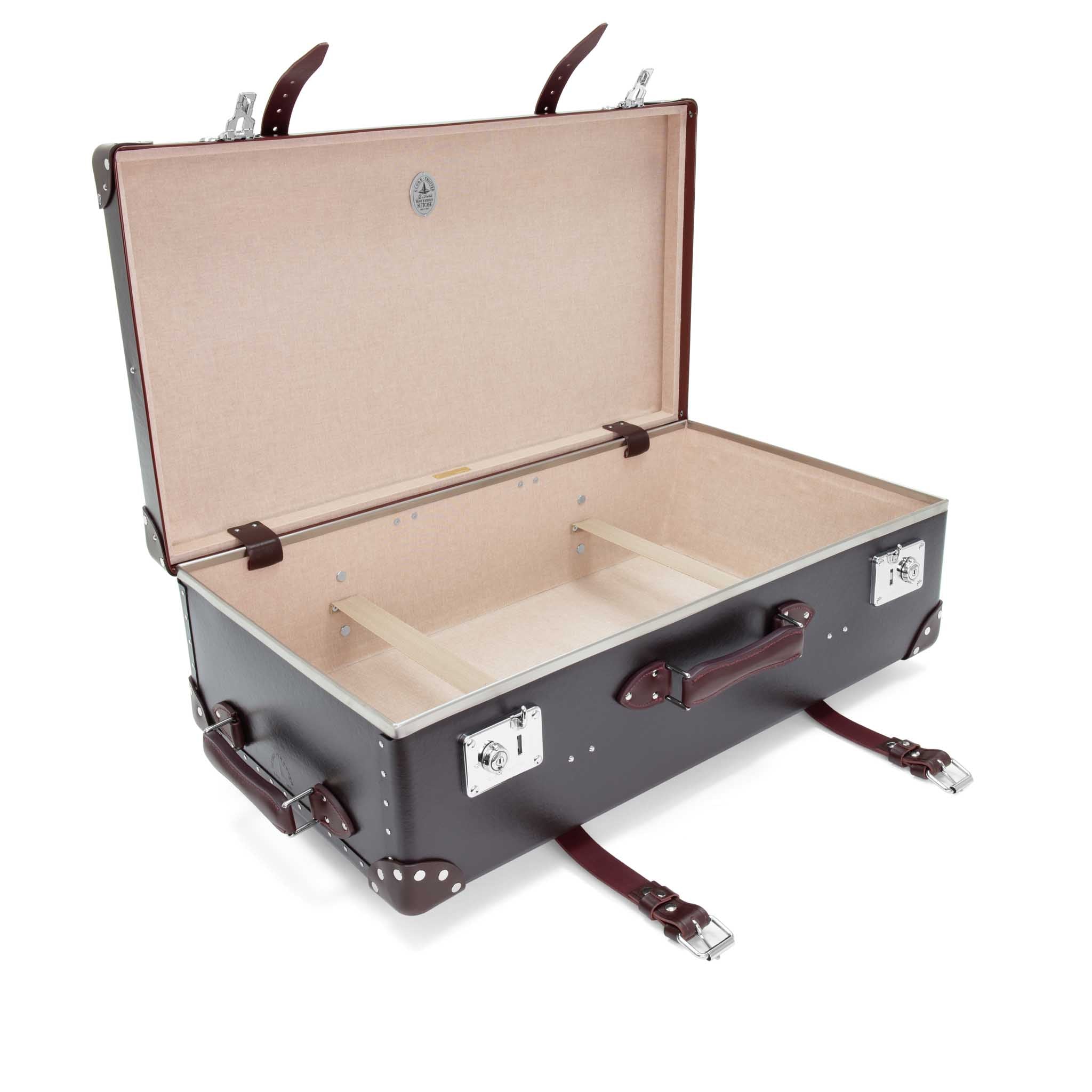 Centenary · Large Suitcase | Brown/Burgundy/Chrome