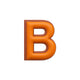 Alphabet · Leather Sticker | Orange/Brown | B