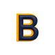 Alphabet · Leather Sticker | Yellow/Dark Blue | B