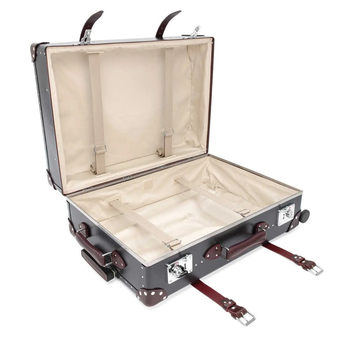 Centenary · Large Check-In - 4 Wheels | Brown/Burgundy/Chrome