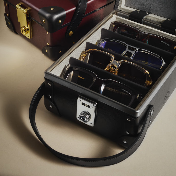 Cutler & Gross · 4-Slot Glasses Cases | Green/Brown/Gold