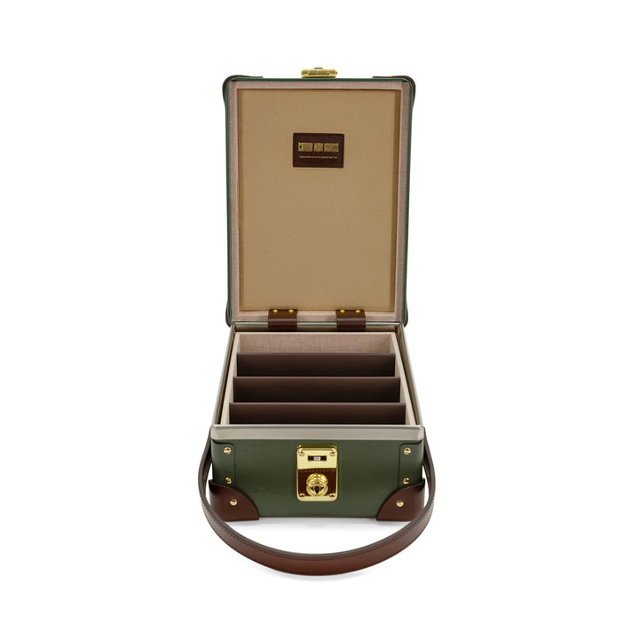Cutler & Gross · 4-Slot Glasses Cases | Green/Brown/Gold