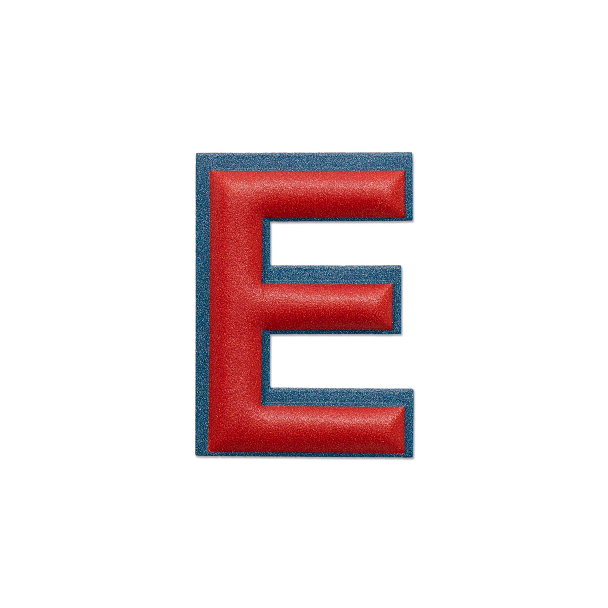 Alphabet · Leather Sticker | Red/Petrol Blue | E