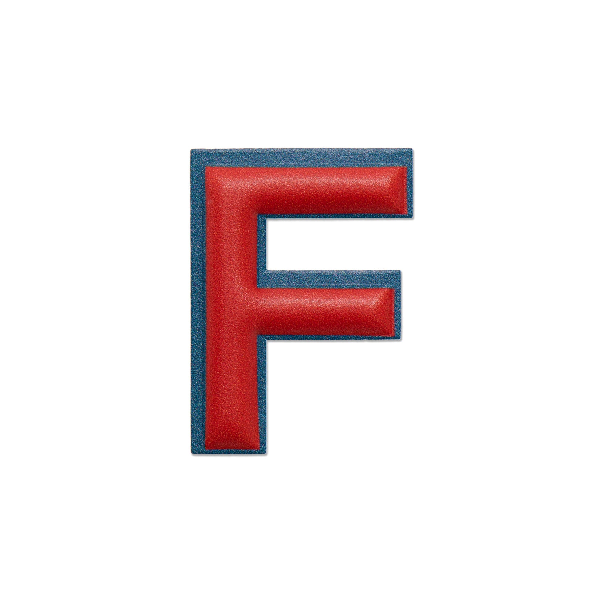 Alphabet · Leather Sticker | Red/Petrol Blue | F