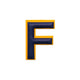 Alphabet · Leather Sticker | Yellow/Dark Blue | F
