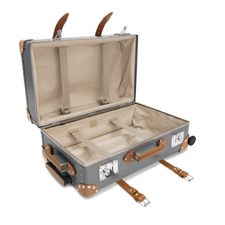 Centenary · Medium Check-In - 4 Wheels | Grey/Caramel/Chrome