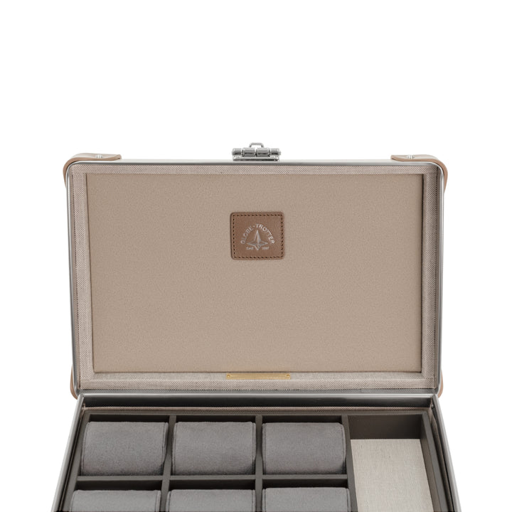 Home Collection · 6-Slot Watch Case | Chalk/Moss/Chrome