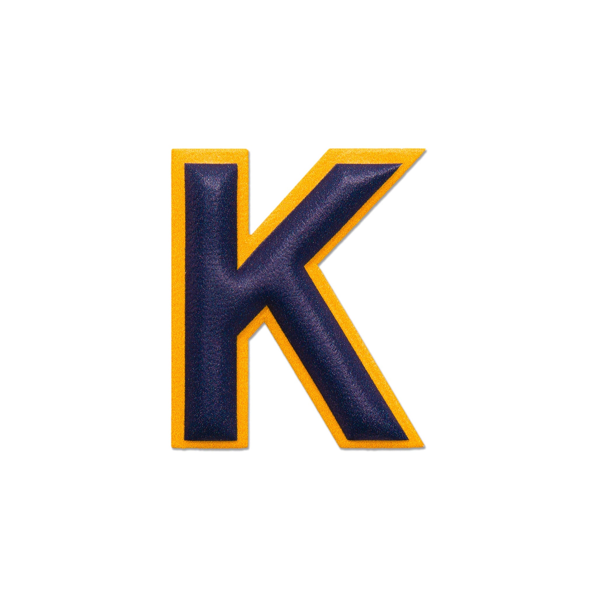 Alphabet · Leather Sticker | Yellow/Dark Blue | K