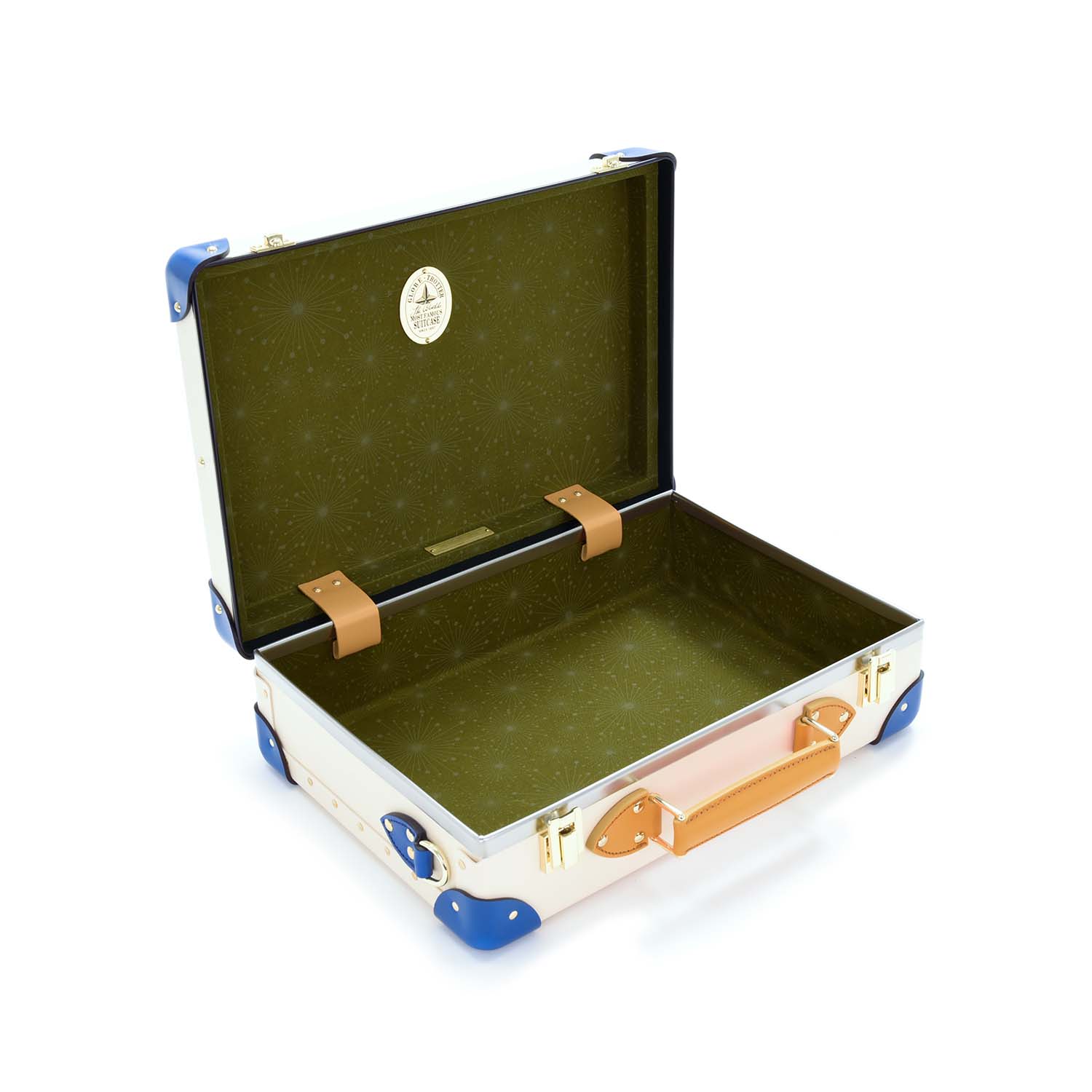 Palm Springs · Small Attaché | Ivory/Cobalt/Gold