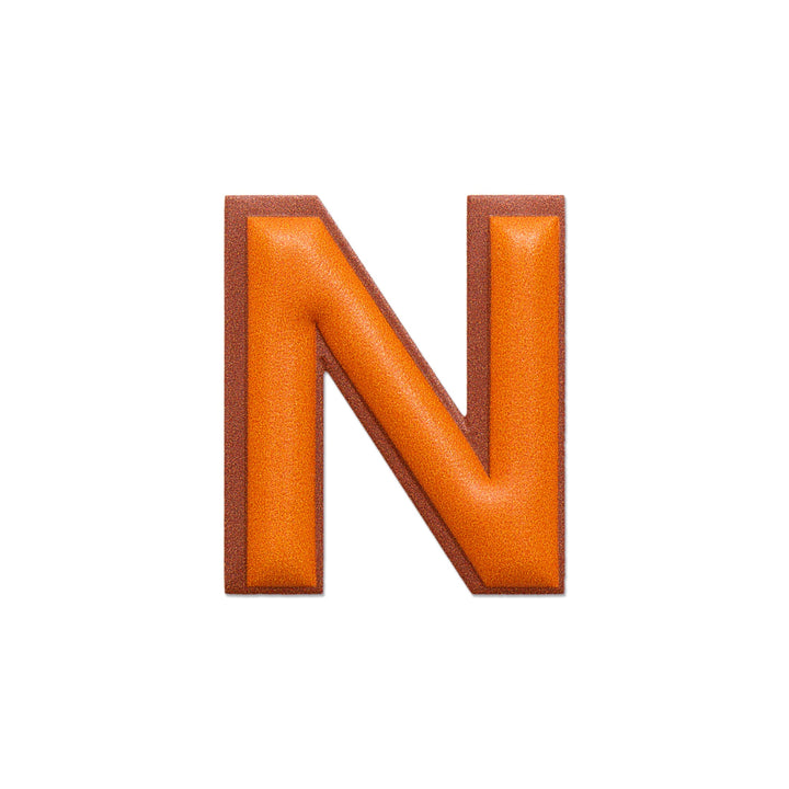 Alphabet · Leather Sticker | Orange/Brown | N