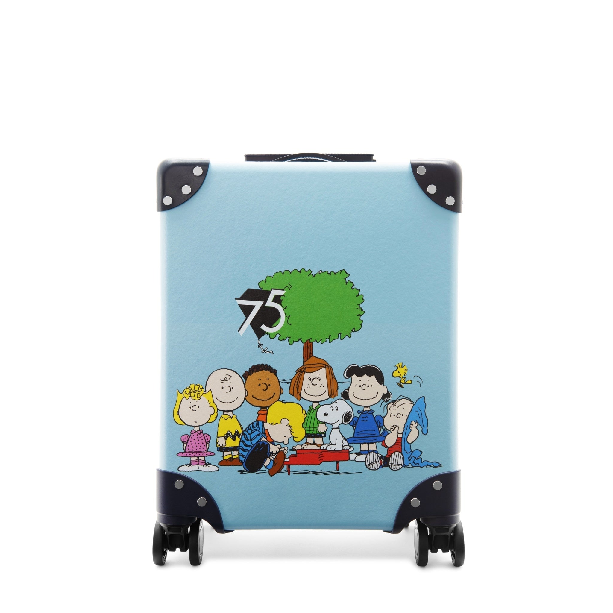 Peanuts 75th Anniversary · Pilots Case - 4 Wheels | Pastel Blue/Navy/Chrome