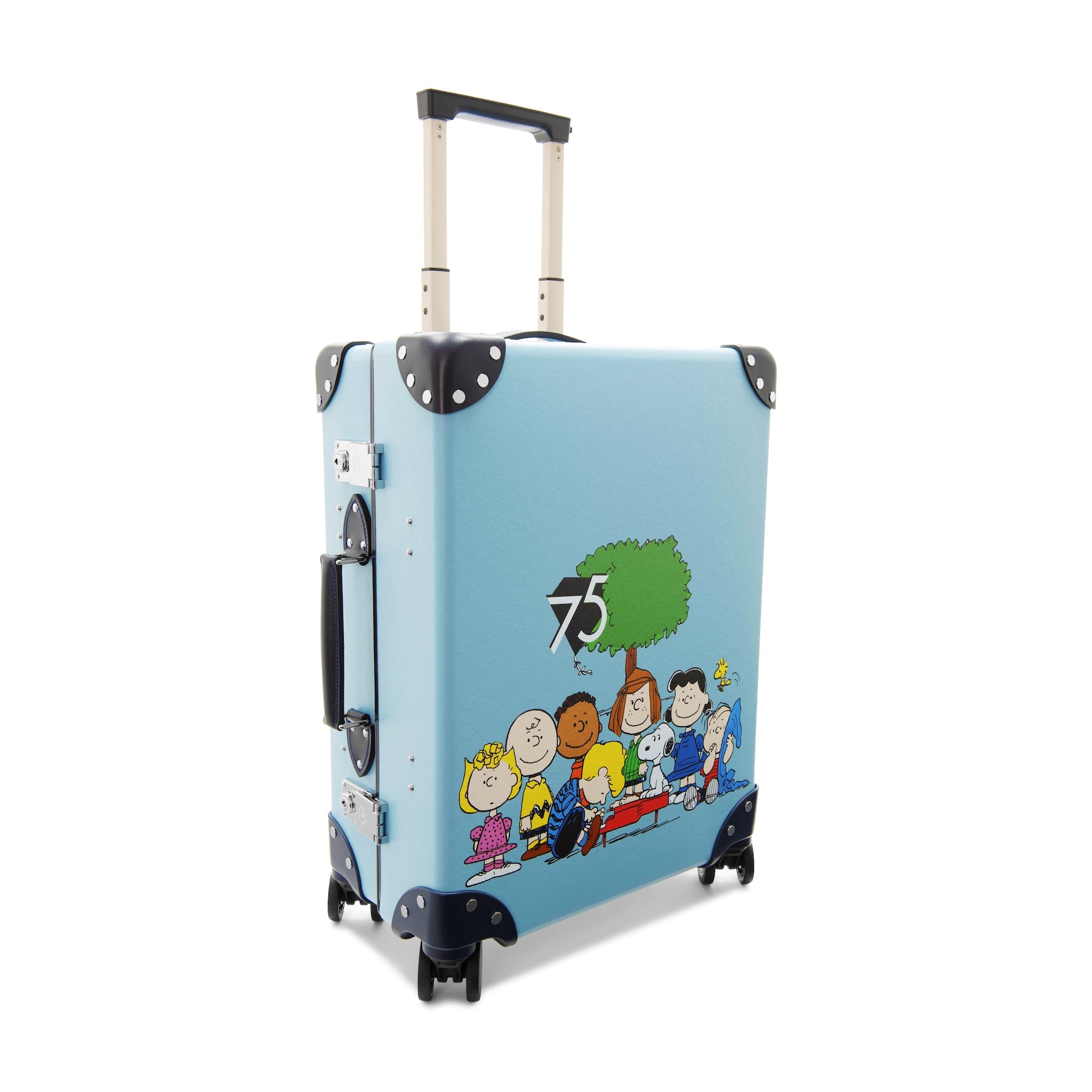 Peanuts 75th Anniversary · Carry-On - 4 Wheels | Pastel Blue/Navy/Chrome