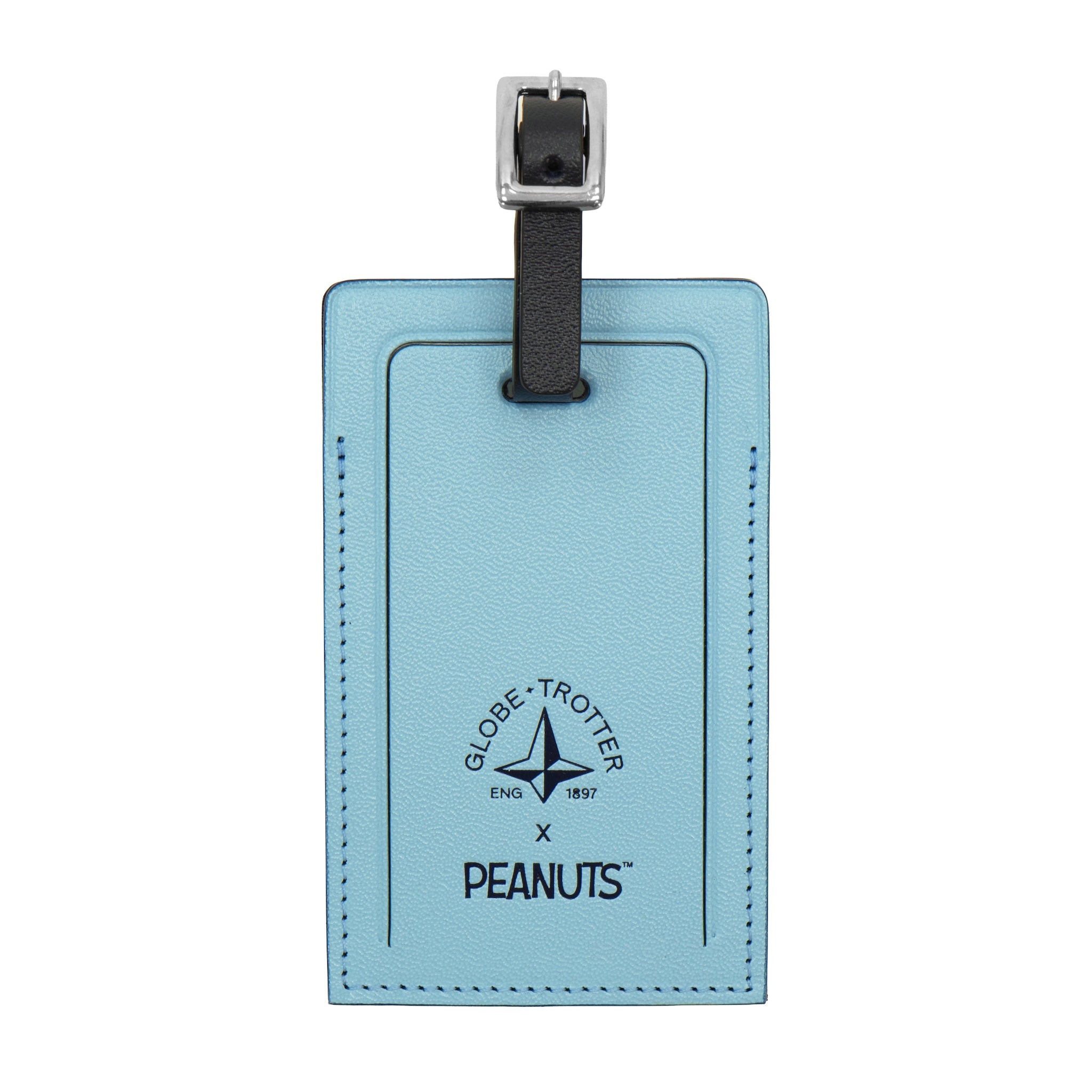 Peanuts 75th Anniversary · Luggage Tag | Pastel Blue/Navy/Chrome
