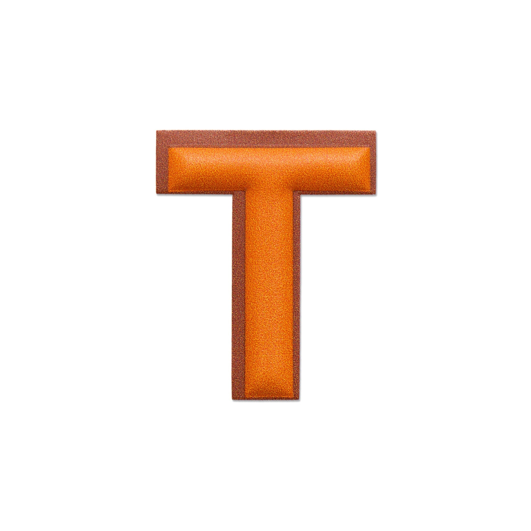 Alphabet · Leather Sticker | Orange/Brown | T