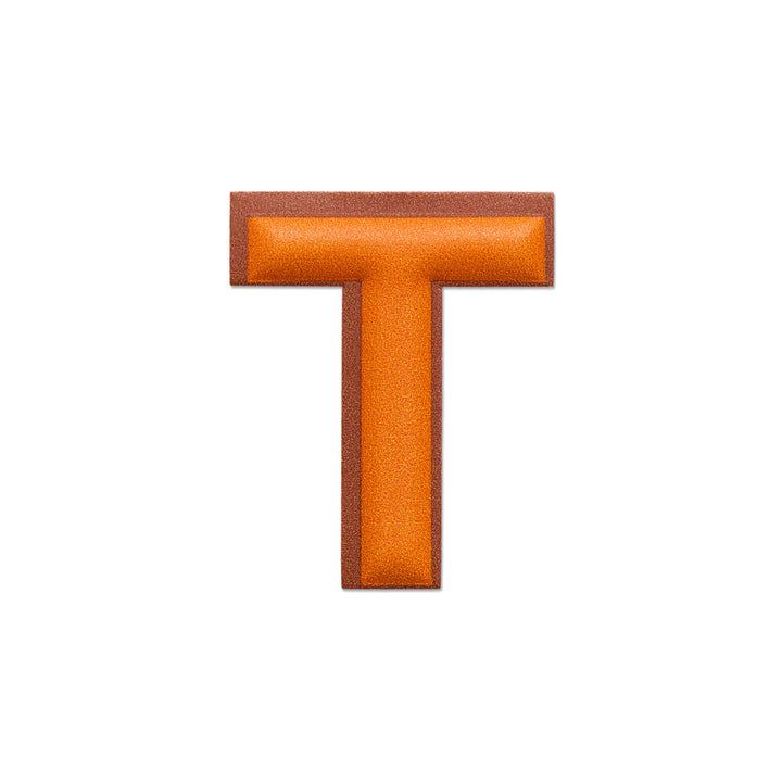 Alphabet · Leather Sticker | Orange/Brown | T