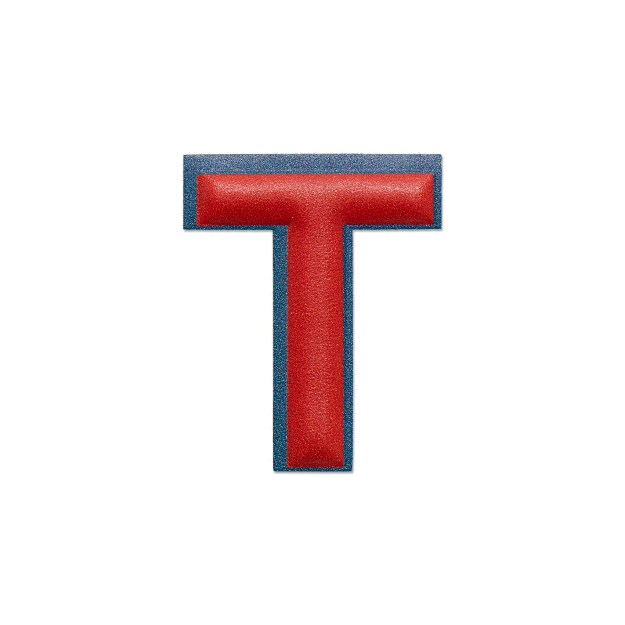 Alphabet · Leather Sticker | Red/Petrol Blue | T