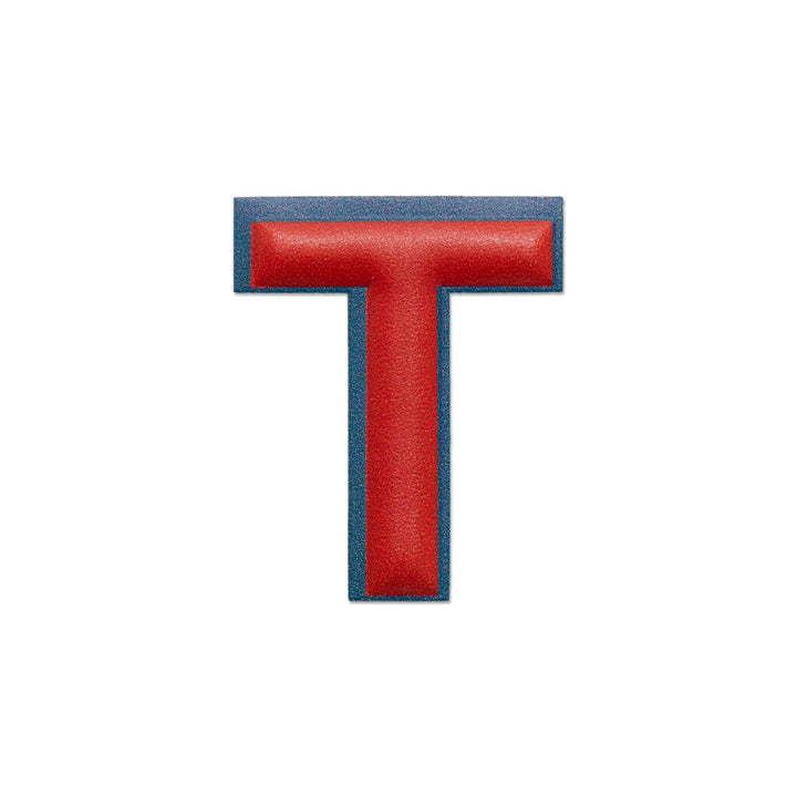 Alphabet · Leather Sticker | Red/Petrol Blue | T