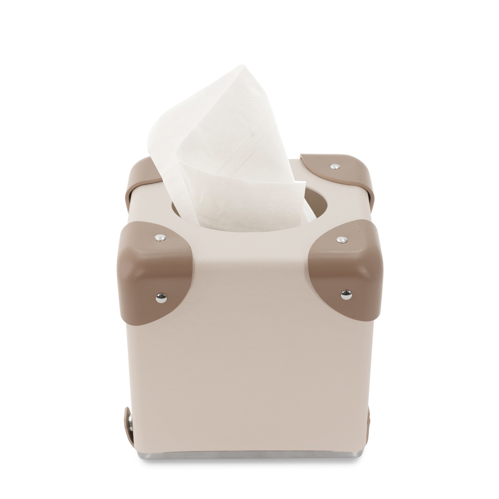 Home Collection · Tissue Box | Chalk/Moss/Chrome