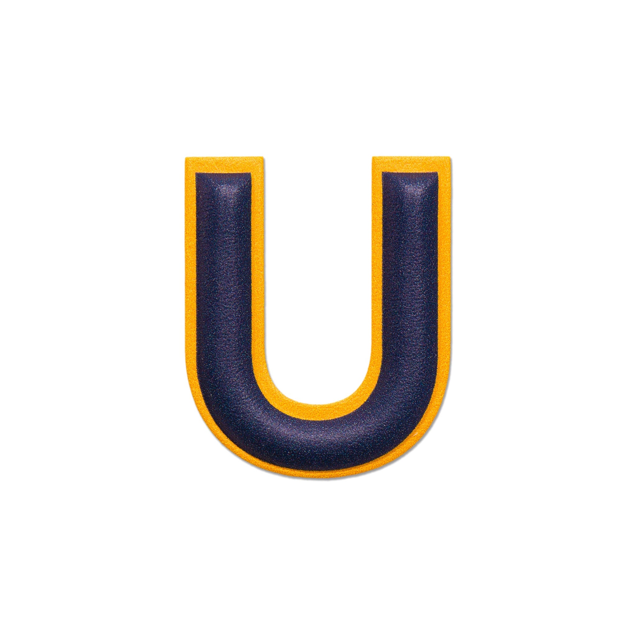 Alphabet · Leather Sticker | Yellow/Dark Blue | U