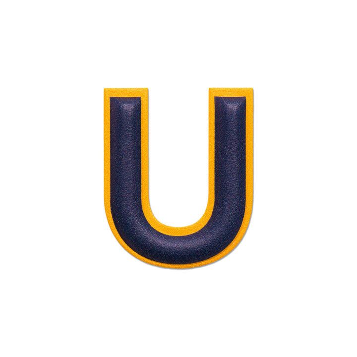 Alphabet · Leather Sticker | Yellow/Dark Blue | U