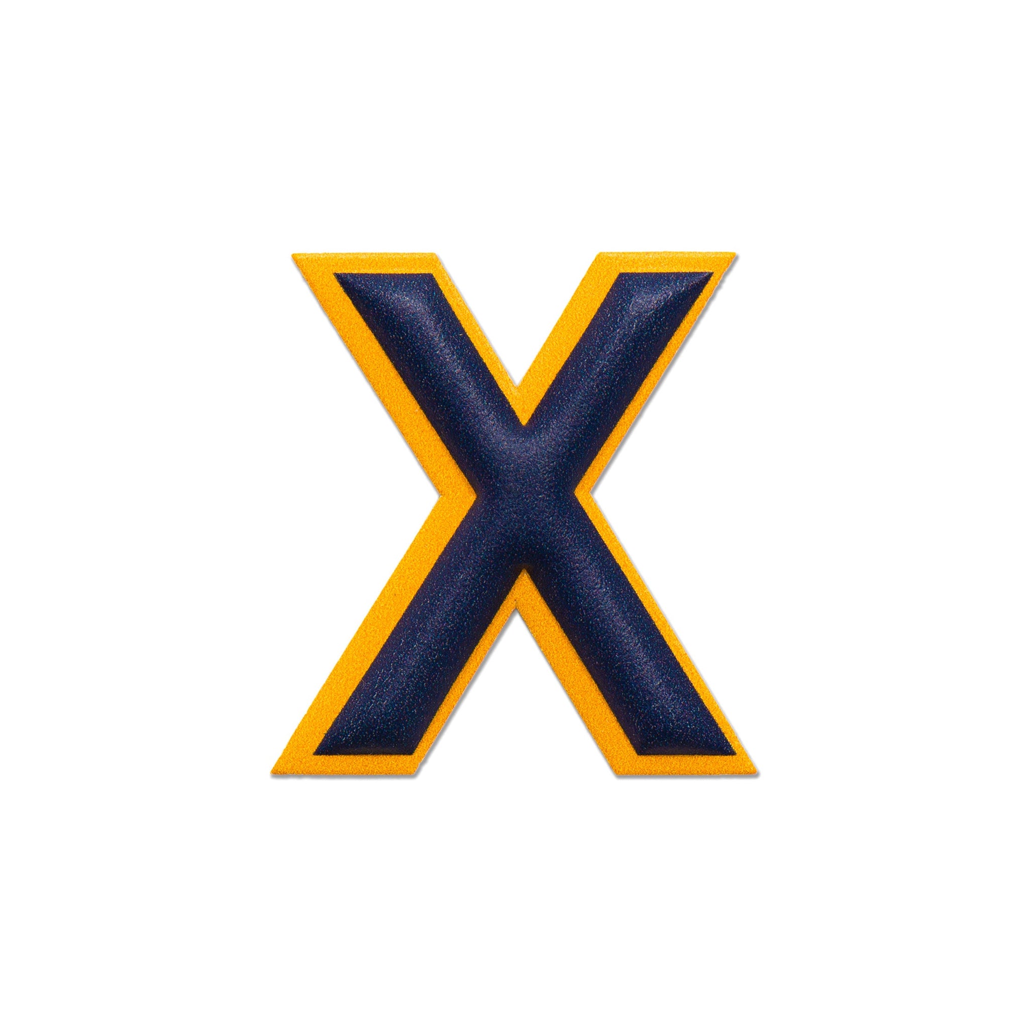 Alphabet · Leather Sticker | Yellow/Dark Blue | X