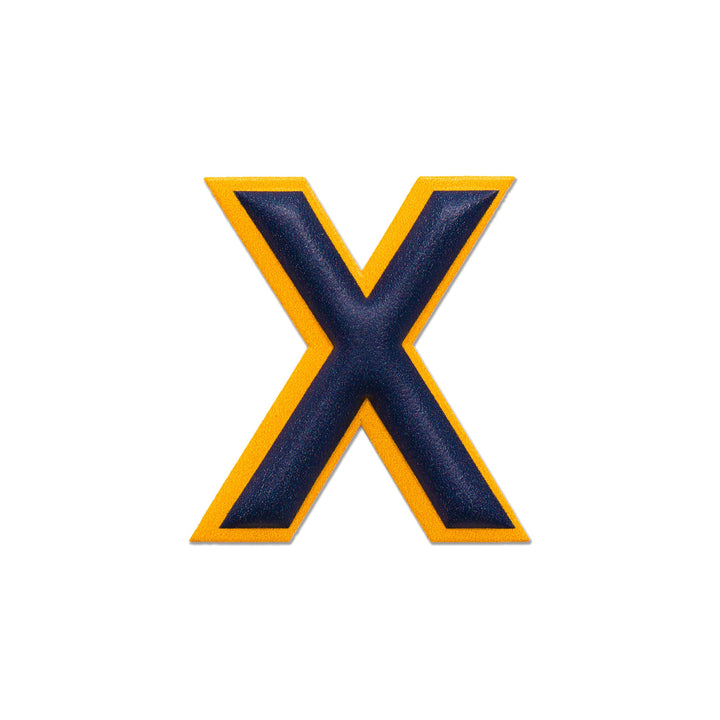 Alphabet · Leather Sticker | Yellow/Dark Blue | X
