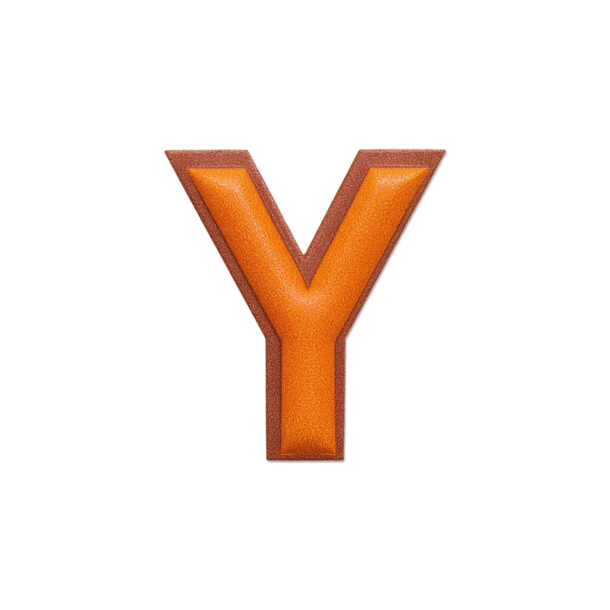 Alphabet · Leather Sticker | Orange/Brown | Y
