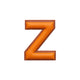 Alphabet · Leather Sticker | Orange/Brown | Z