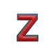 Alphabet · Leather Sticker | Red/Petrol Blue | Z
