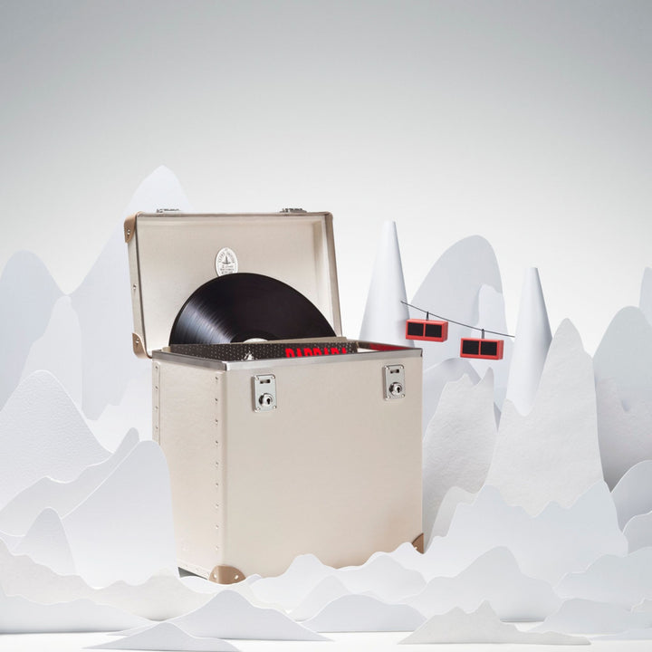 Home Collection · Vinyl Record Case | Chalk/Moss/Chrome