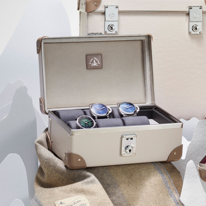 Home Collection · 6-Slot Watch Case | Chalk/Moss/Chrome