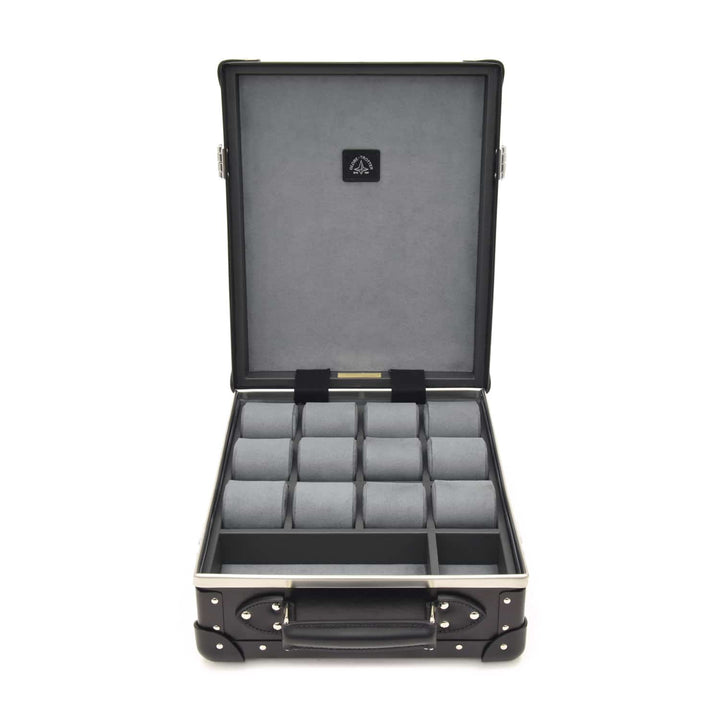 Centenary · 12-Slot Watch Case | Black/Black - GLOBE-TROTTER