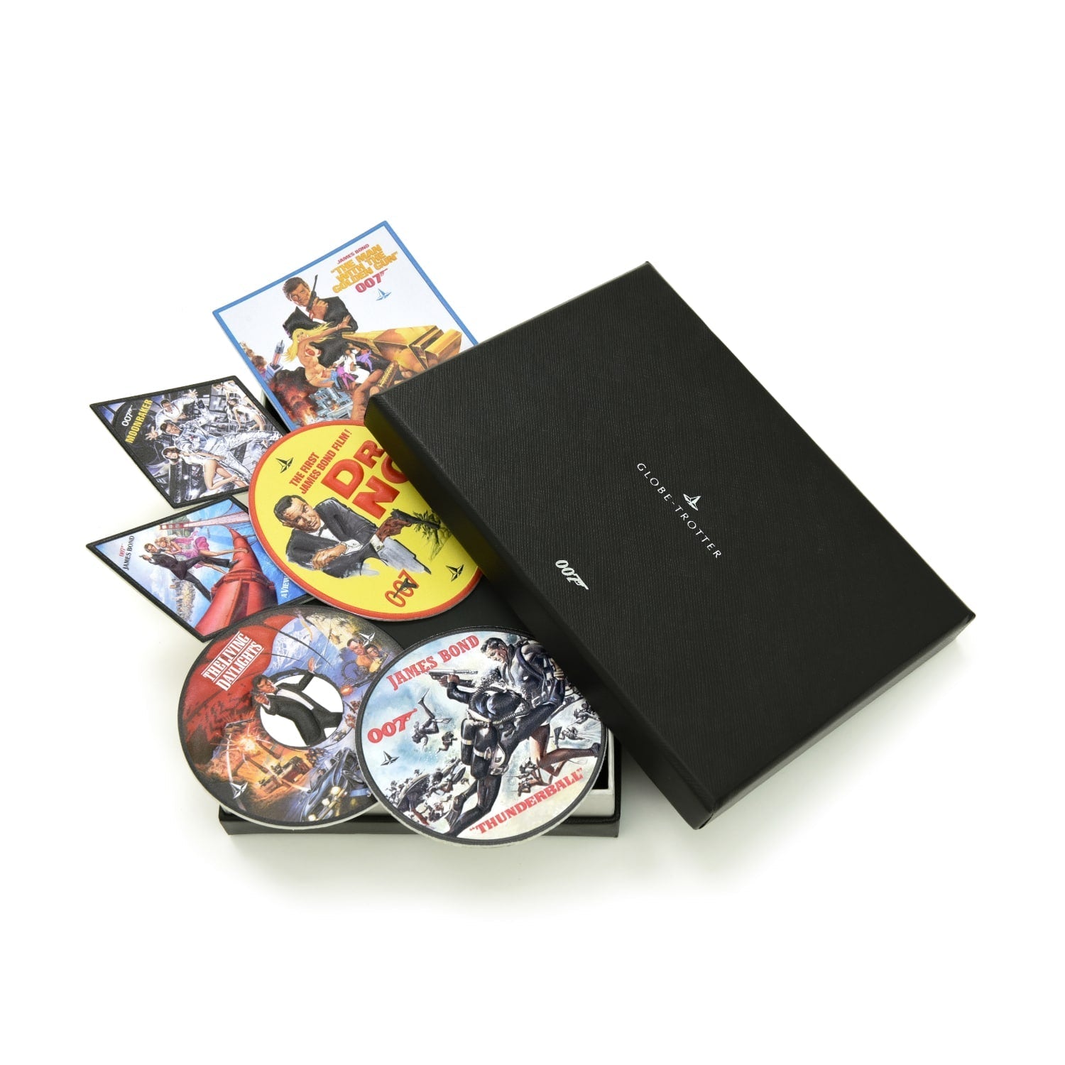 James Bond Leather Luggage Sticker Set | Box - GLOBE-TROTTER