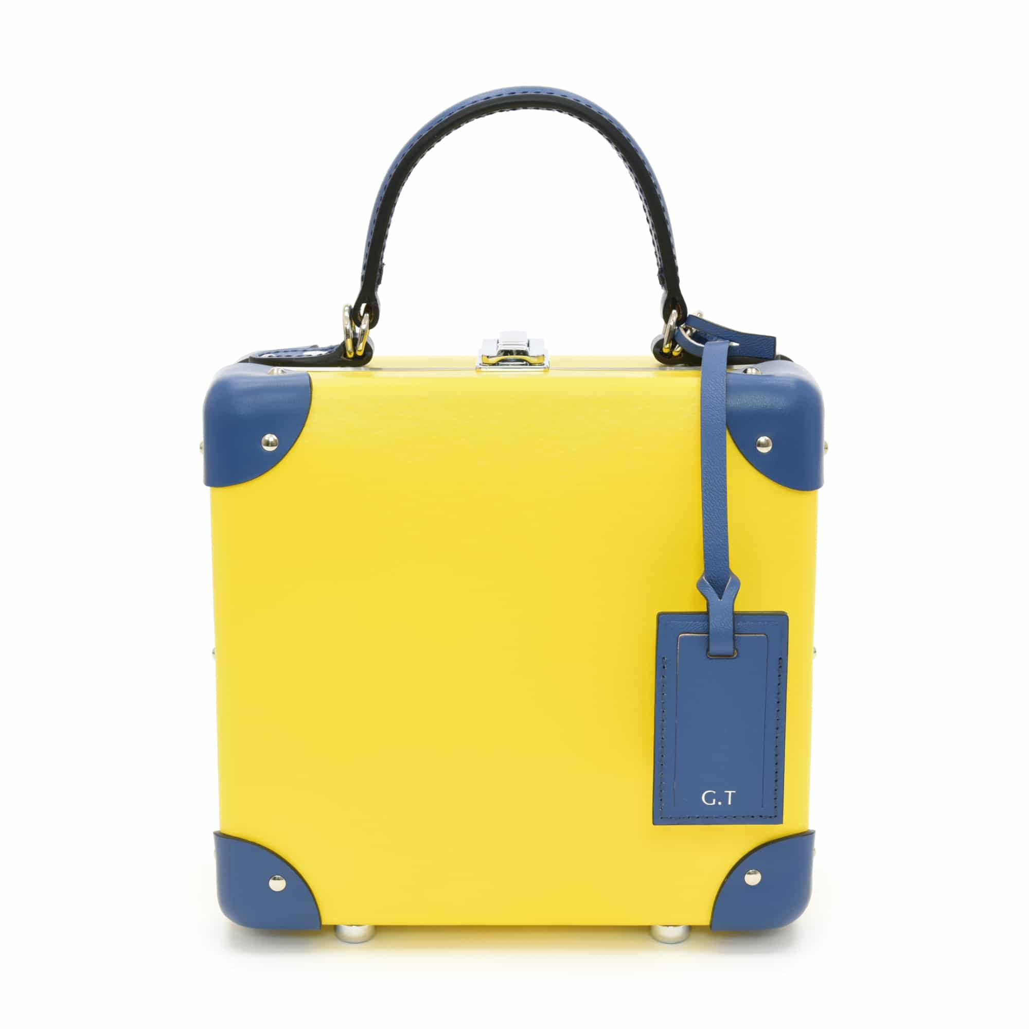 The London Square Collection · Luggage Tag | Cobalt/Chrome - GLOBE-TROTTER