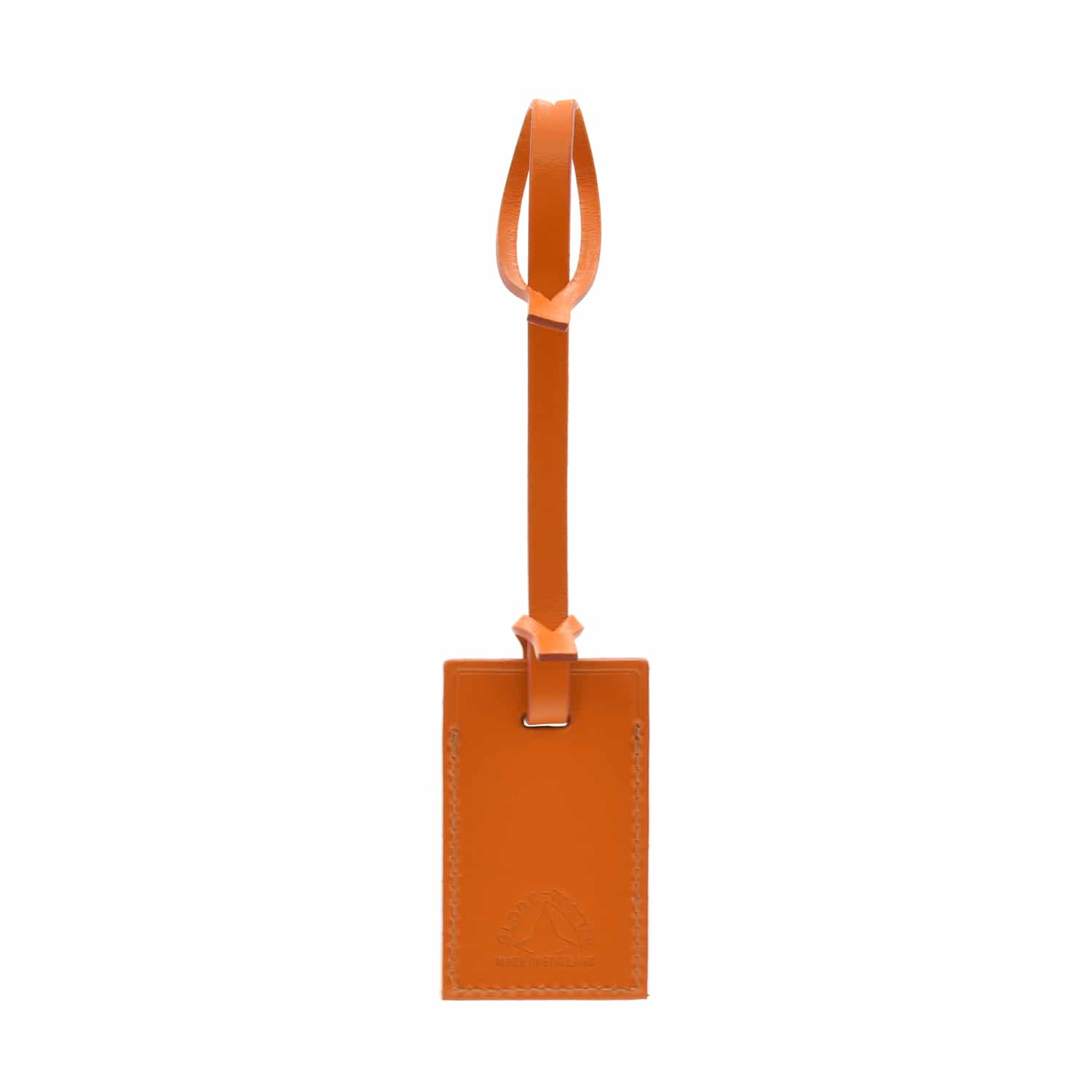 The London Square Collection · Luggage Tag | Pumpkin/Chrome - GLOBE-TROTTER